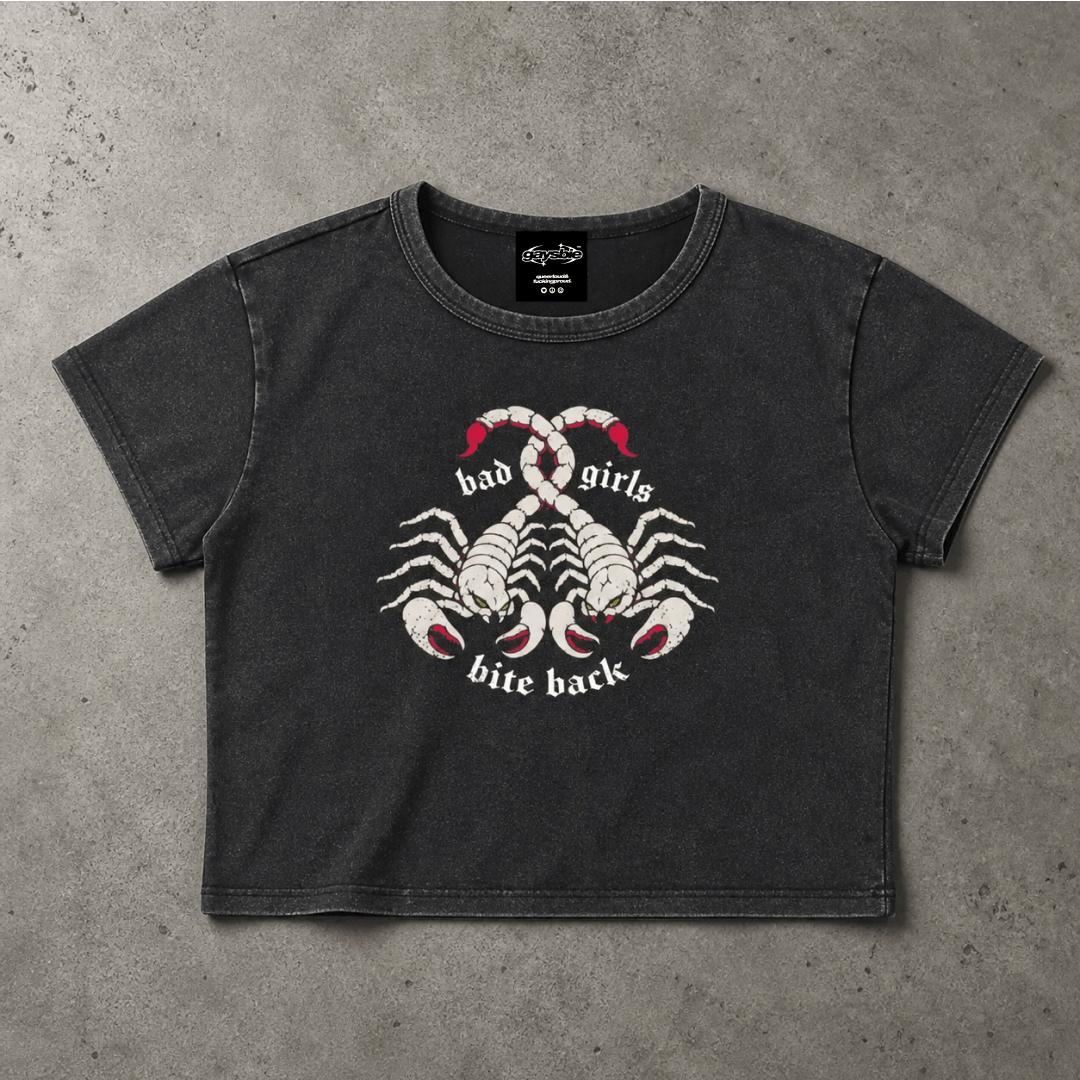 bad girls bite back goth Wash Crop ~ GAYSBIE