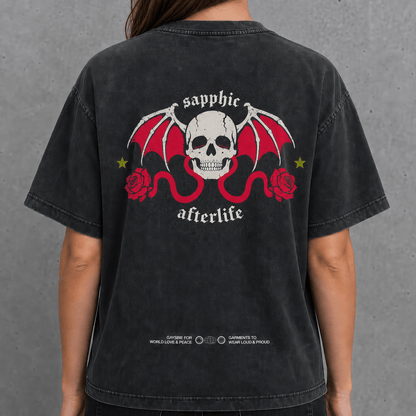 sapphic afterlife goth Wash Crop ~ GAYSBIE