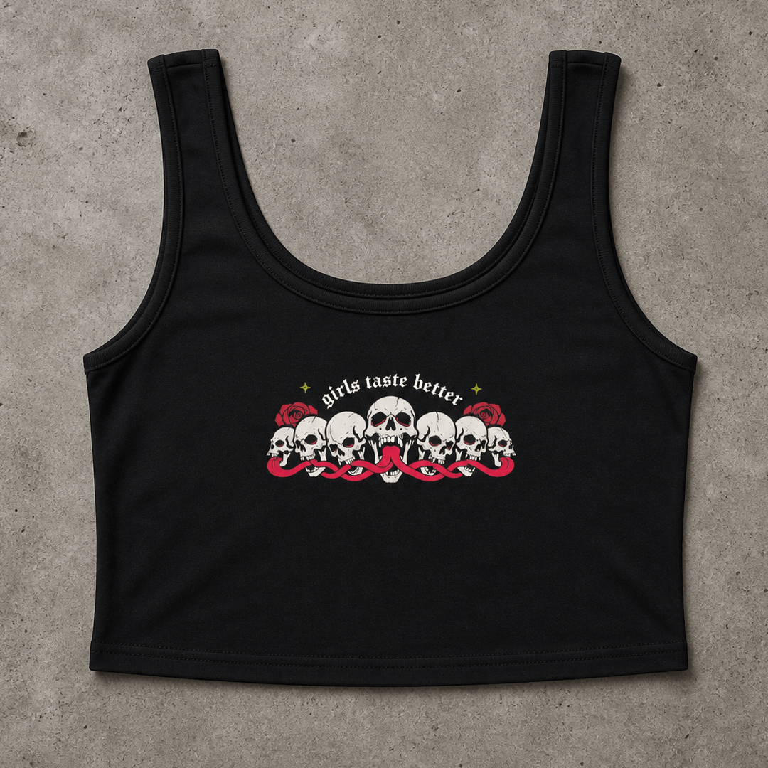 Girls Taste Better Strap Crop Tank - Lesbian Fashion USA GAYSBIE
