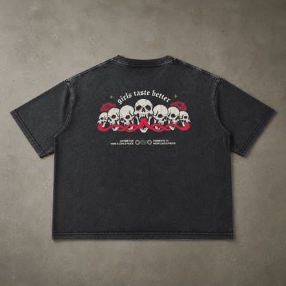 Girls Taste Better Goth Tee - Lesbian Graphic Summer Shirt GAYSBIE