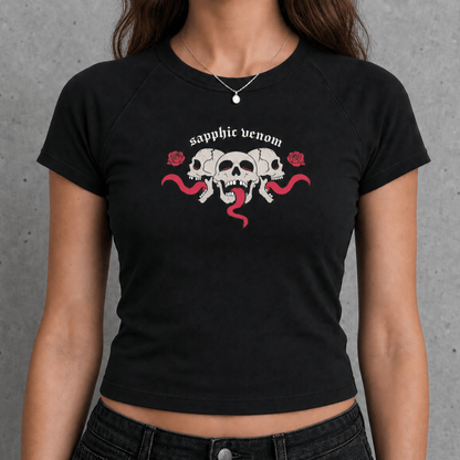 sapphic venom goth Short Sleeve Crop ~ GAYSBIE