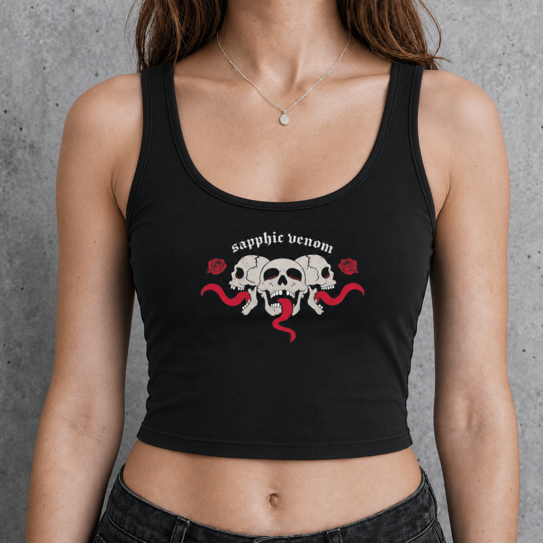sapphic venom goth Strap Crop Tank ~ GAYSBIE
