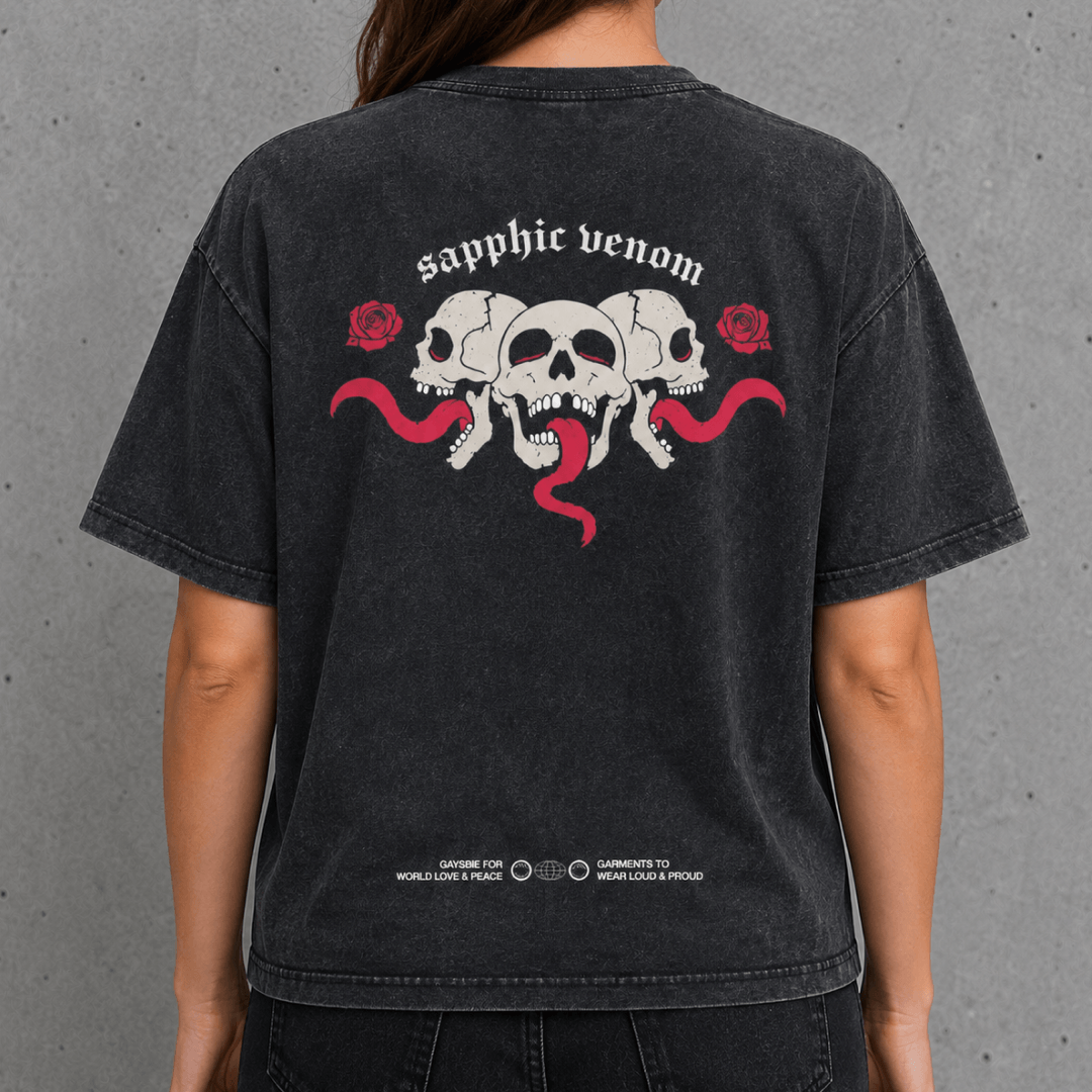 Sapphic Venom Goth Tee - Alternative Lesbian Clothing USA GAYSBIE