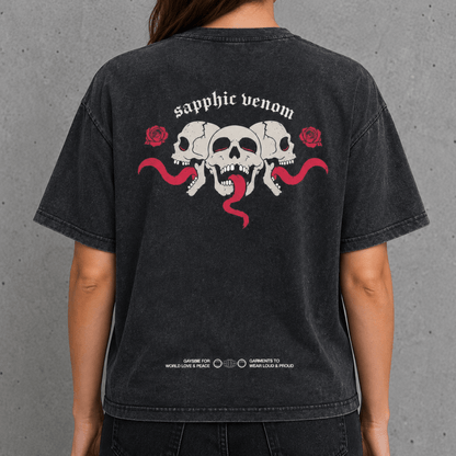 Sapphic Venom Goth Tee - Alternative Lesbian Clothing USA GAYSBIE