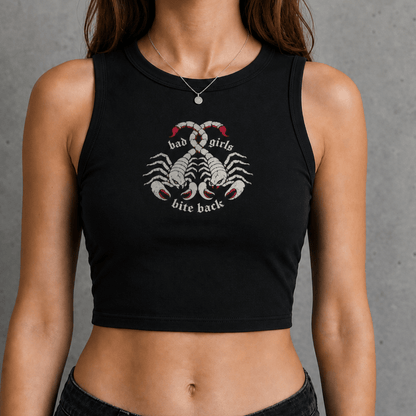 bad girls bite back goth Crop Tank ~ GAYSBIE