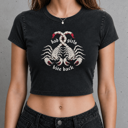 bad girls bite back goth Wash Crop ~ GAYSBIE