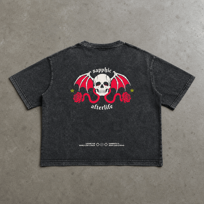 sapphic afterlife goth Wash Crop ~ GAYSBIE