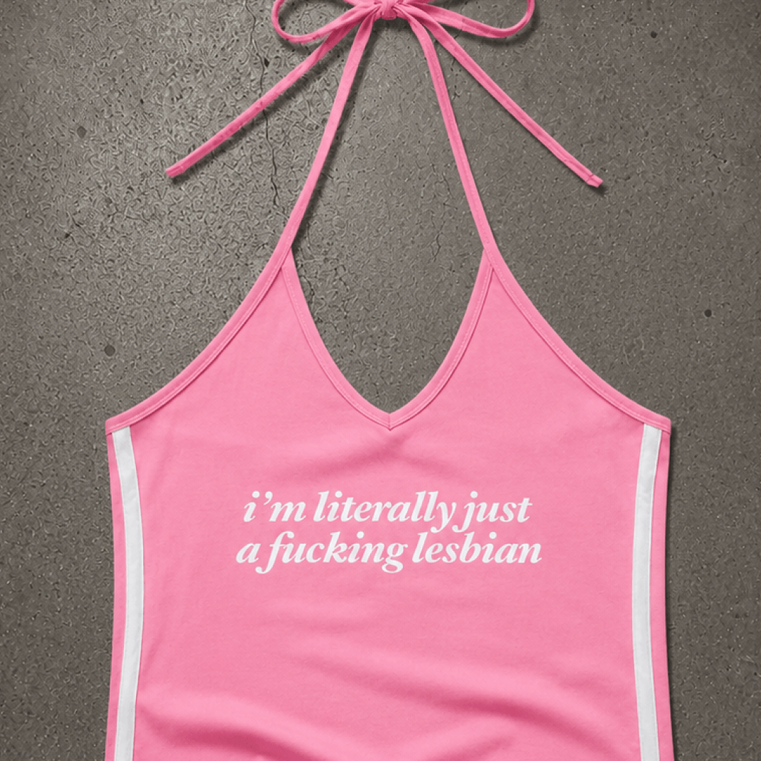i'm literally just a fucking lesbian Crop Tank ~ GAYSBIE
