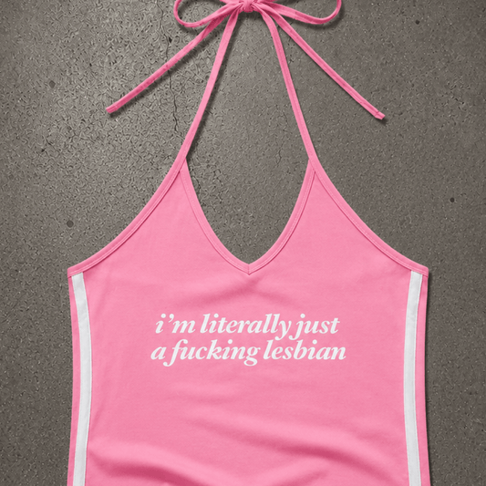 i'm literally just a fucking lesbian Crop Tank ~ GAYSBIE