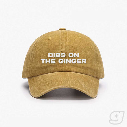 DIBS ON THE GINGER Embroidered Cap ~ GAYSBIE