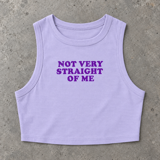 NOT VERY STRAIGHT OF ME Crop Tank ~ GAYSBIE