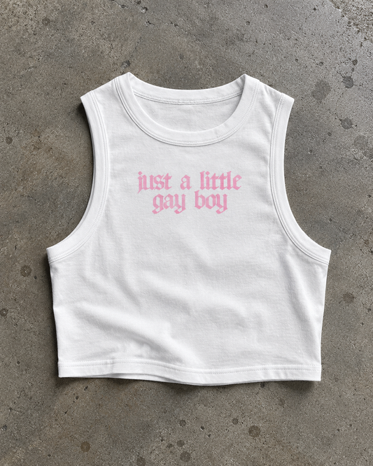 just a little gayboy Crop Tank ~ GAYSBIE
