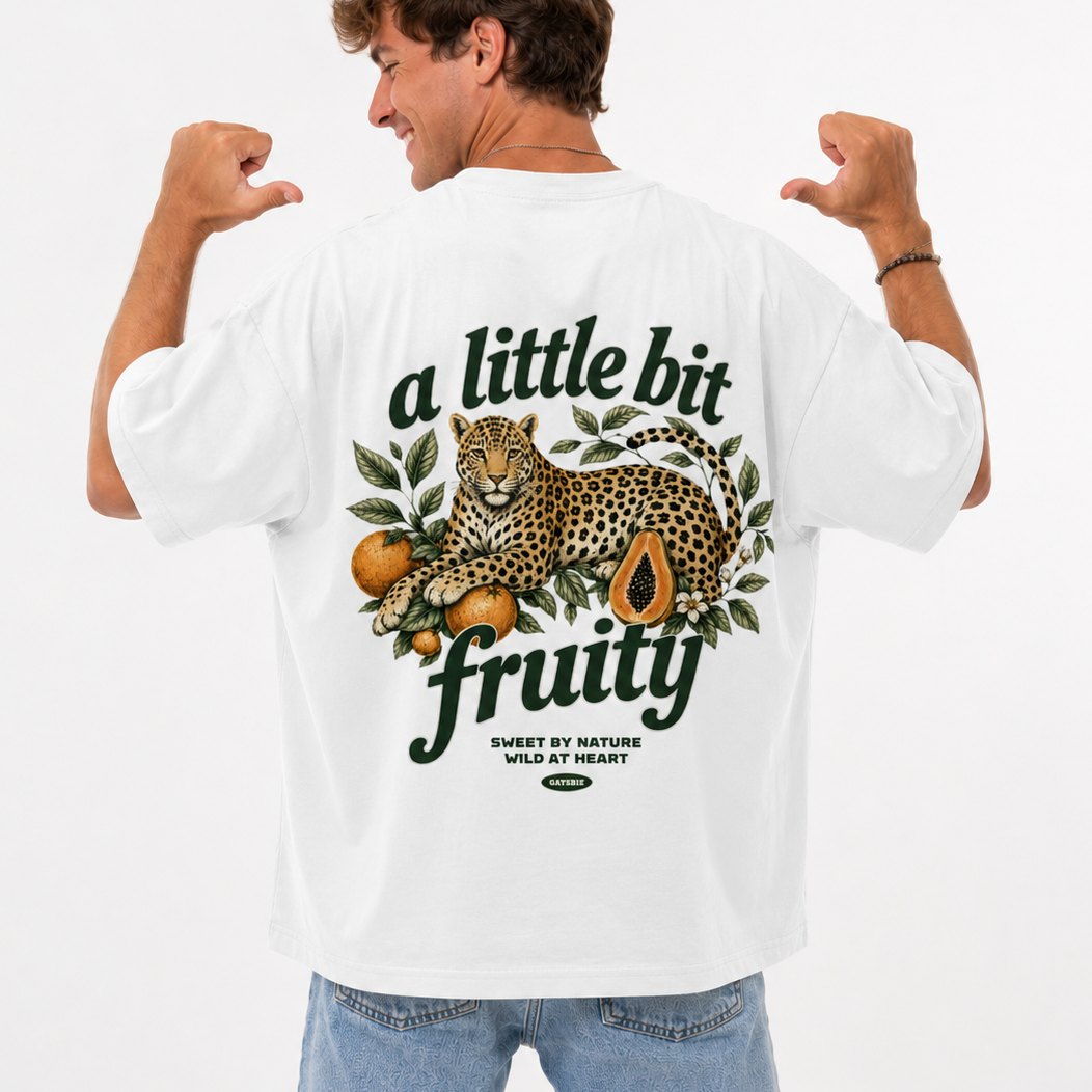 a little bit fruity Oversize Loose Drop Shoulder Tee ~ GAYSBIE