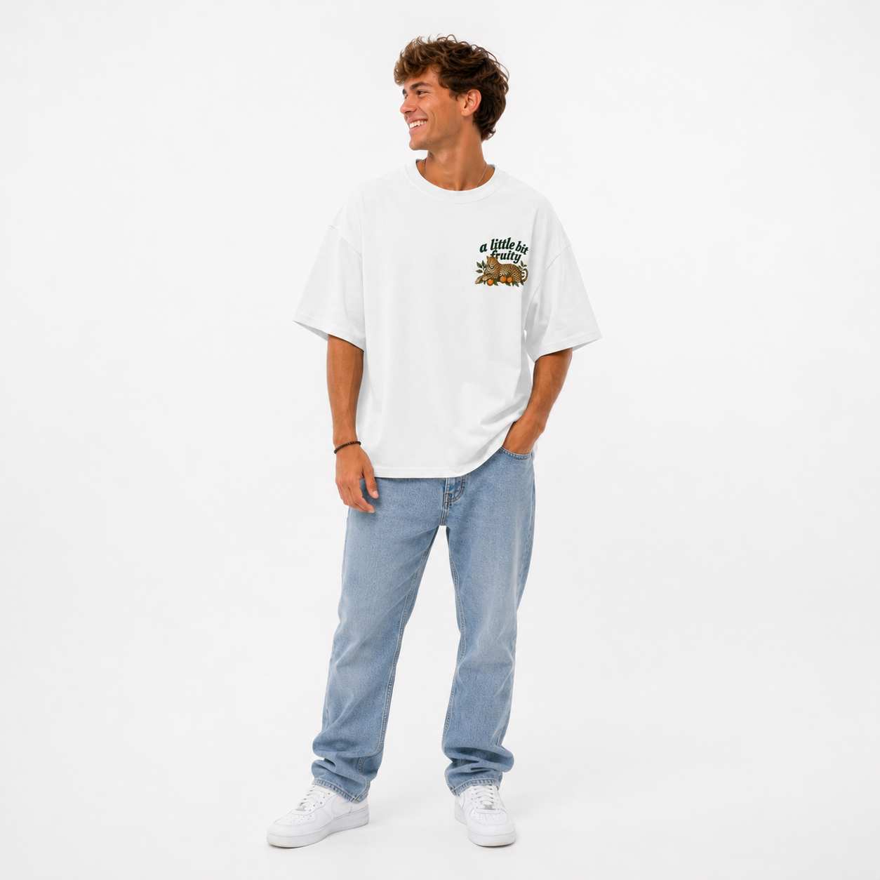 a little bit fruity Oversize Loose Drop Shoulder Tee ~ GAYSBIE