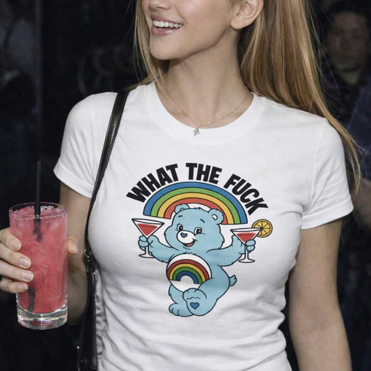 WHAT THE FUCK BEAR Baby Tee ~ GAYSBIE