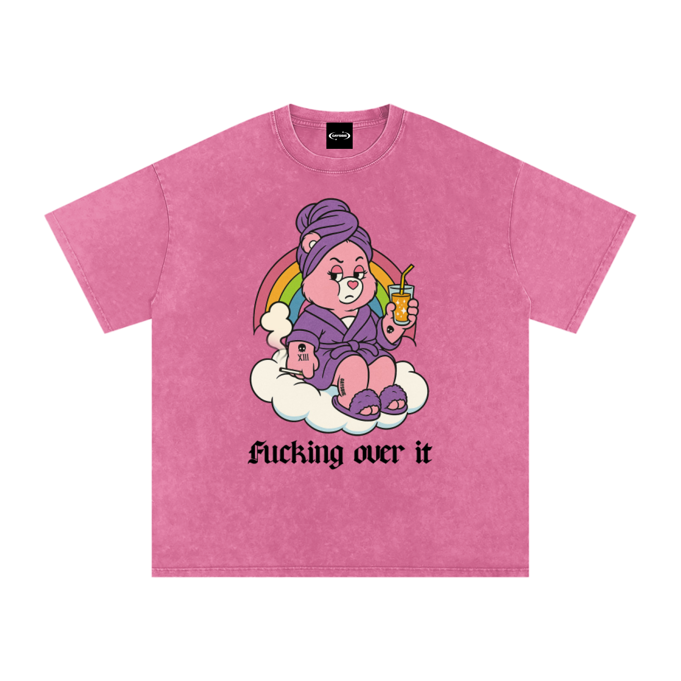 FUCKING OVER IT BEAR Premium Oversized Tee ~ GAYSBIE