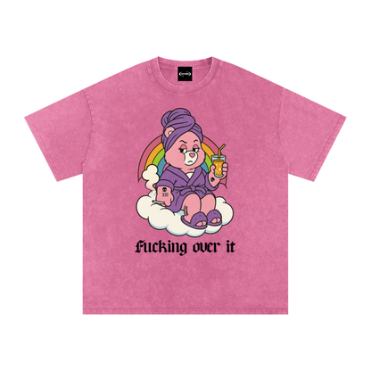 FUCKING OVER IT BEAR Premium Oversized Tee ~ GAYSBIE
