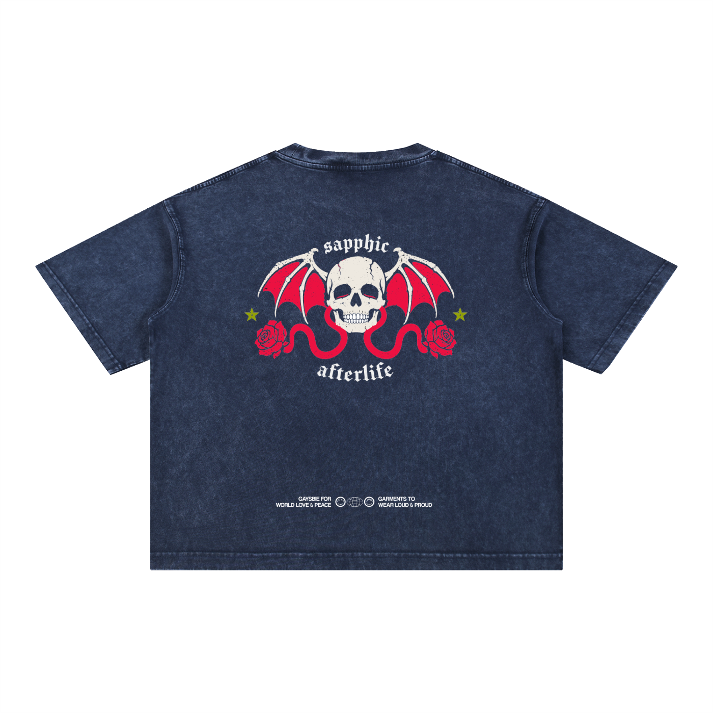 sapphic afterlife goth Wash Crop ~ GAYSBIE