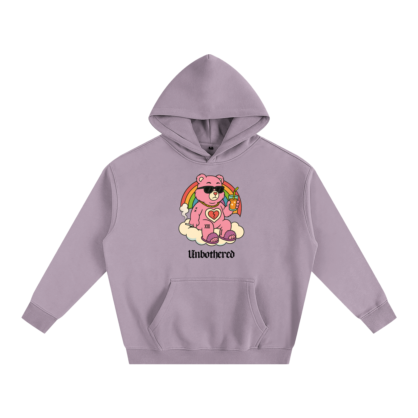 UNBOTHERED BEAR Heavy Fleece Hoodie ~ GAYSBIE