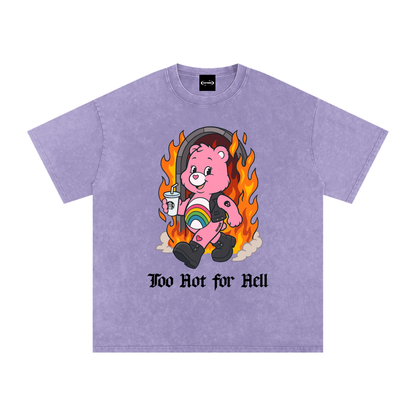 TOO HOT FOR HELL BEAR Premium Oversized Tee ~ GAYSBIE