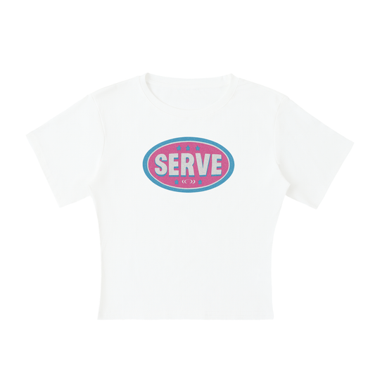 SERVE BADGE Baby Tee ~ GAYSBIE