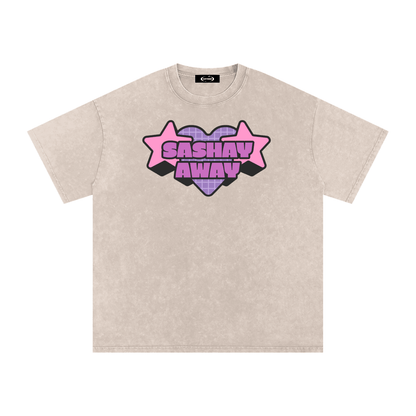 Apricot / S Acid Wash Oversize T-Shirt - 250 GSM ODMPOD