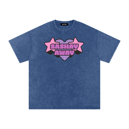 Dark Blue / S Acid Wash Oversize T-Shirt - 250 GSM ODMPOD