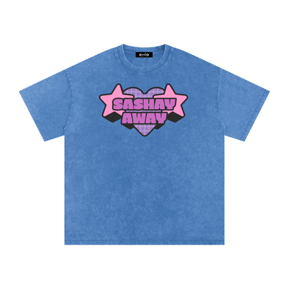 Light Blue / S Acid Wash Oversize T-Shirt - 250 GSM ODMPOD