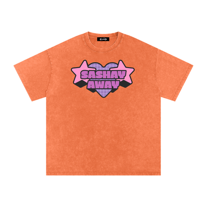 Orange / S Acid Wash Oversize T-Shirt - 250 GSM ODMPOD