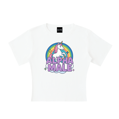 Baby Tee ICE / S ALPHA MALE Baby Tee ~ GAYBSIE PREMIUM MATERIALS