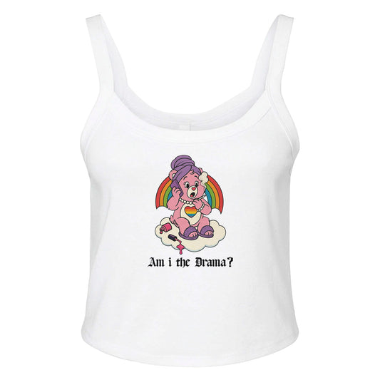 Ribbed Tank ICE / XS AM I THE DRAMA? BEAR Baby Ribbed Tank ~ GAYSBIE PREMIUM MATERIALS
