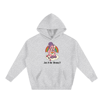 Premium Hood SMOKE / S AM I THE DRAMA? BEAR Heavy Fleece Hoodie ~ GAYSBIE PREMIUM MATERIALS