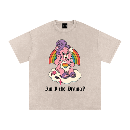 Oversize Tee PEACHY / S AM I THE DRAMA? BEAR Premium Oversized Tee ~ GAYSBIE PREMIUM MATERIALS
