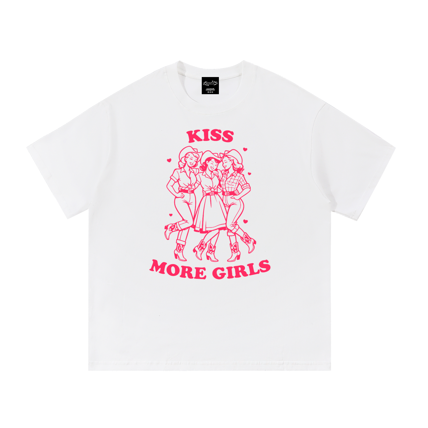 KISS MORE GIRLS Cowgirls Oversize Signature Tee ~ GAYSBIE