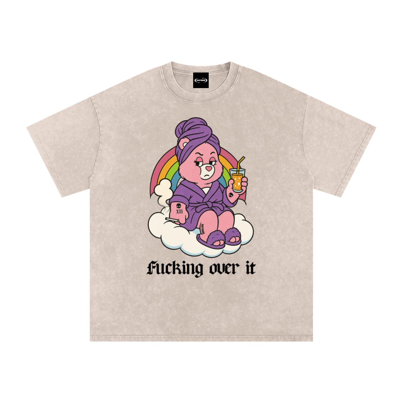FUCKING OVER IT BEAR Premium Oversized Tee ~ GAYSBIE