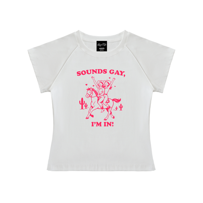 SOUNDS GAY COWGIRLS Short Sleeve Crop ~ GAYSBIE