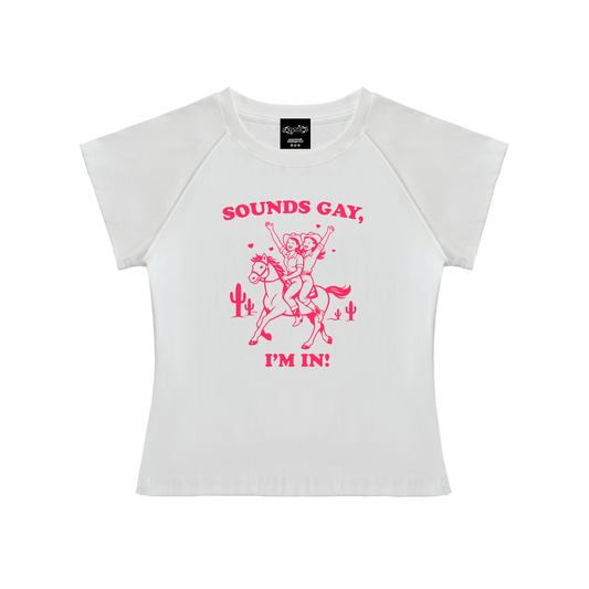 SOUNDS GAY COWGIRLS Short Sleeve Crop ~ GAYSBIE