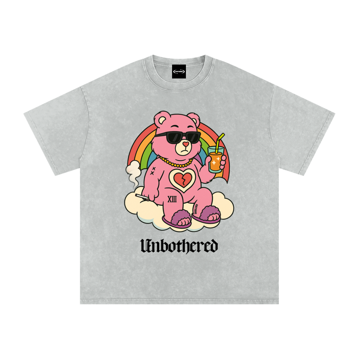 UNBOTHERED BEAR Premium Oversized Tee ~ GAYSBIE