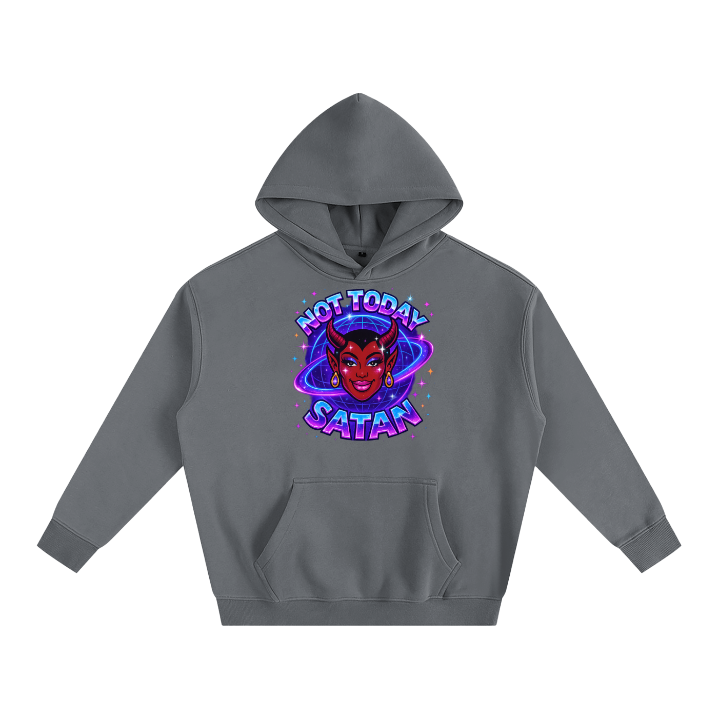 NOT TODAY SATAN Heavy Fleece Hoodie ~ GAYSBIE