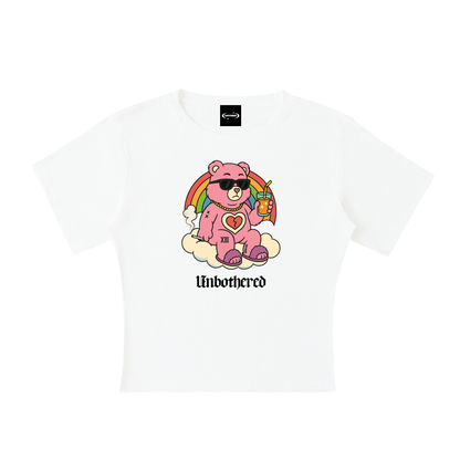 UNBOTHERED BEAR Baby Tee ~ GAYSBIE