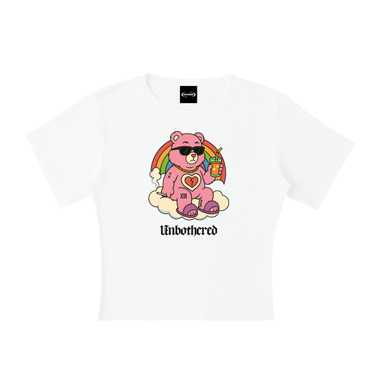 UNBOTHERED BEAR Baby Tee ~ GAYSBIE