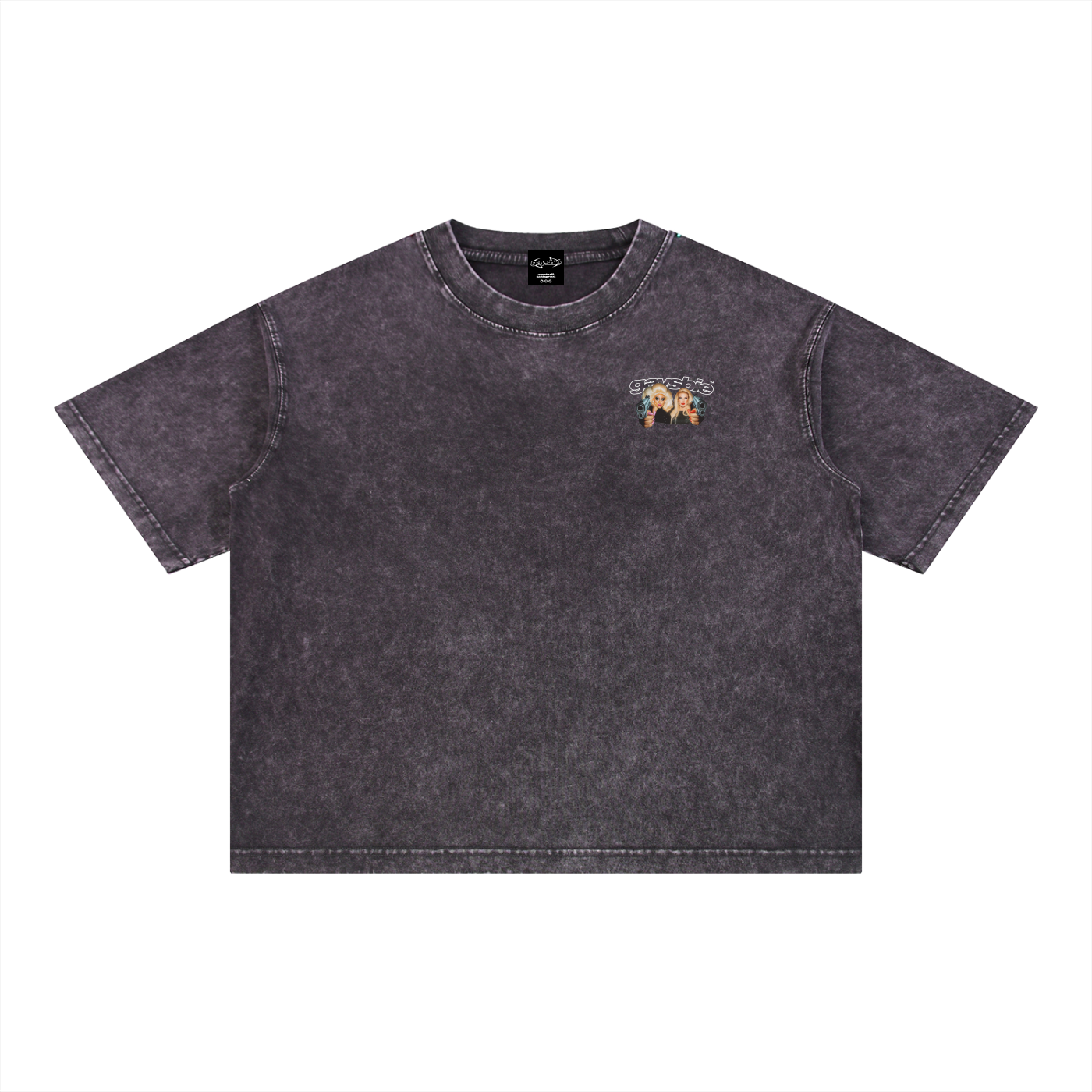 Trixie & Katya Gun Heavy Washed Boxy Tee ~ GAYSBIE