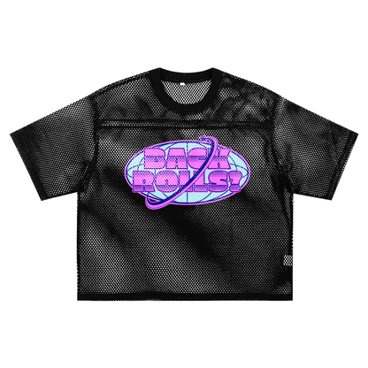 Mesh Tee MIDNIGHT / S BACK ROLLS Boxy Mesh Tee ~ GAYBSIE PREMIUM MATERIALS