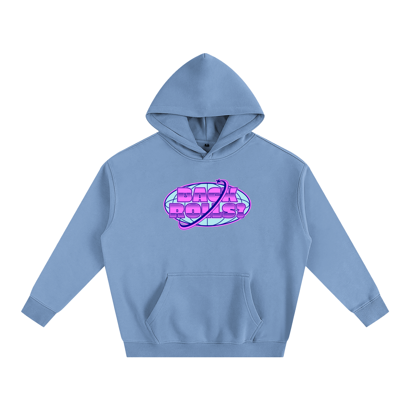 Premium Hood SKY / S BACK ROLLS? Heavy Fleece Hoodie ~ GAYSBIE PREMIUM MATERIALS