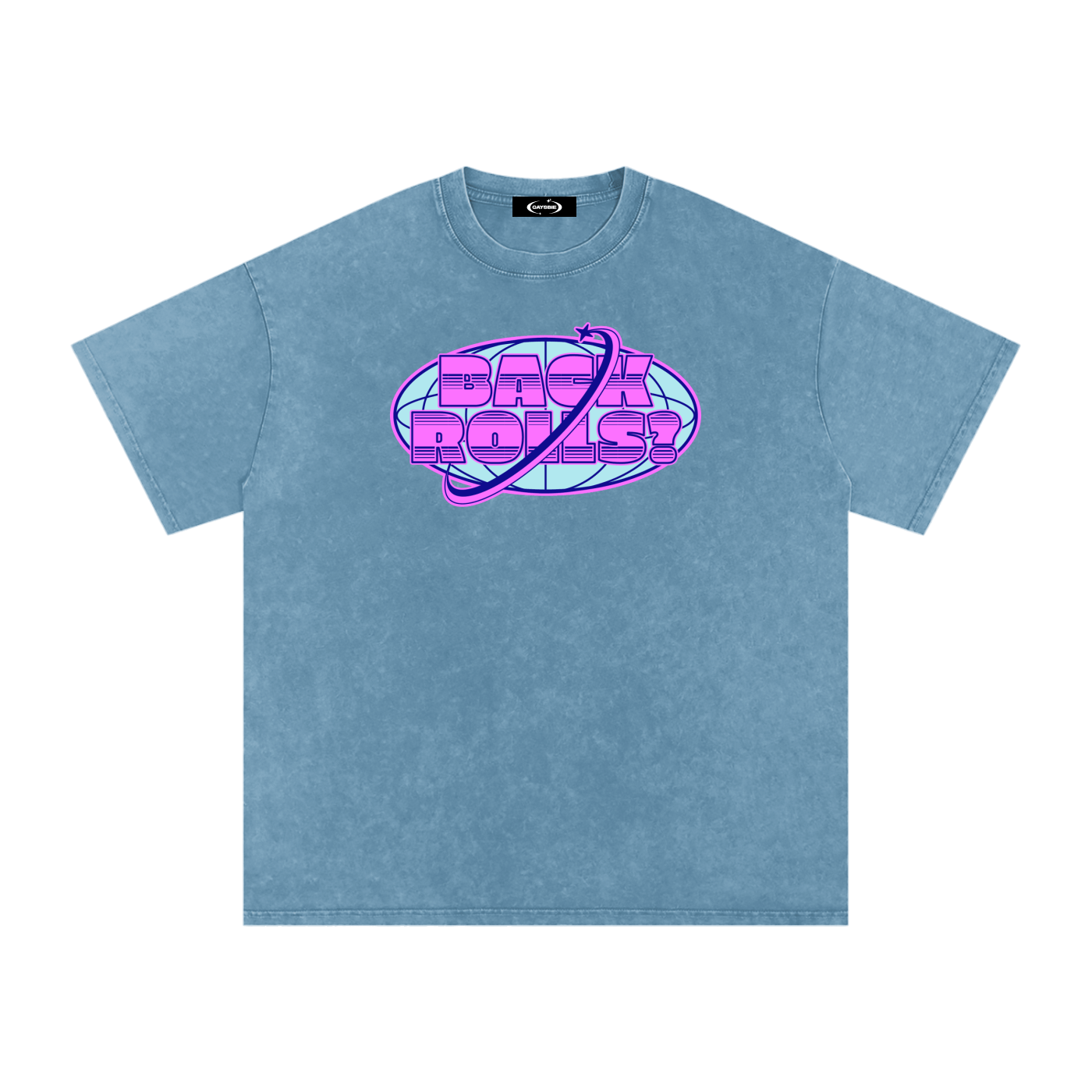 Oversize Tee DENIM / S BACK ROLLS Premium Oversized Tee - GAYSBIE PREMIUM MATERIALS