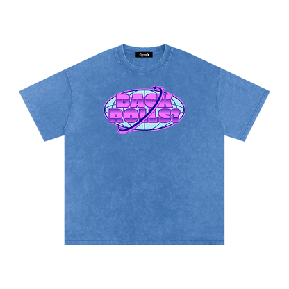 Oversize Tee SKY / S BACK ROLLS Premium Oversized Tee - GAYSBIE PREMIUM MATERIALS