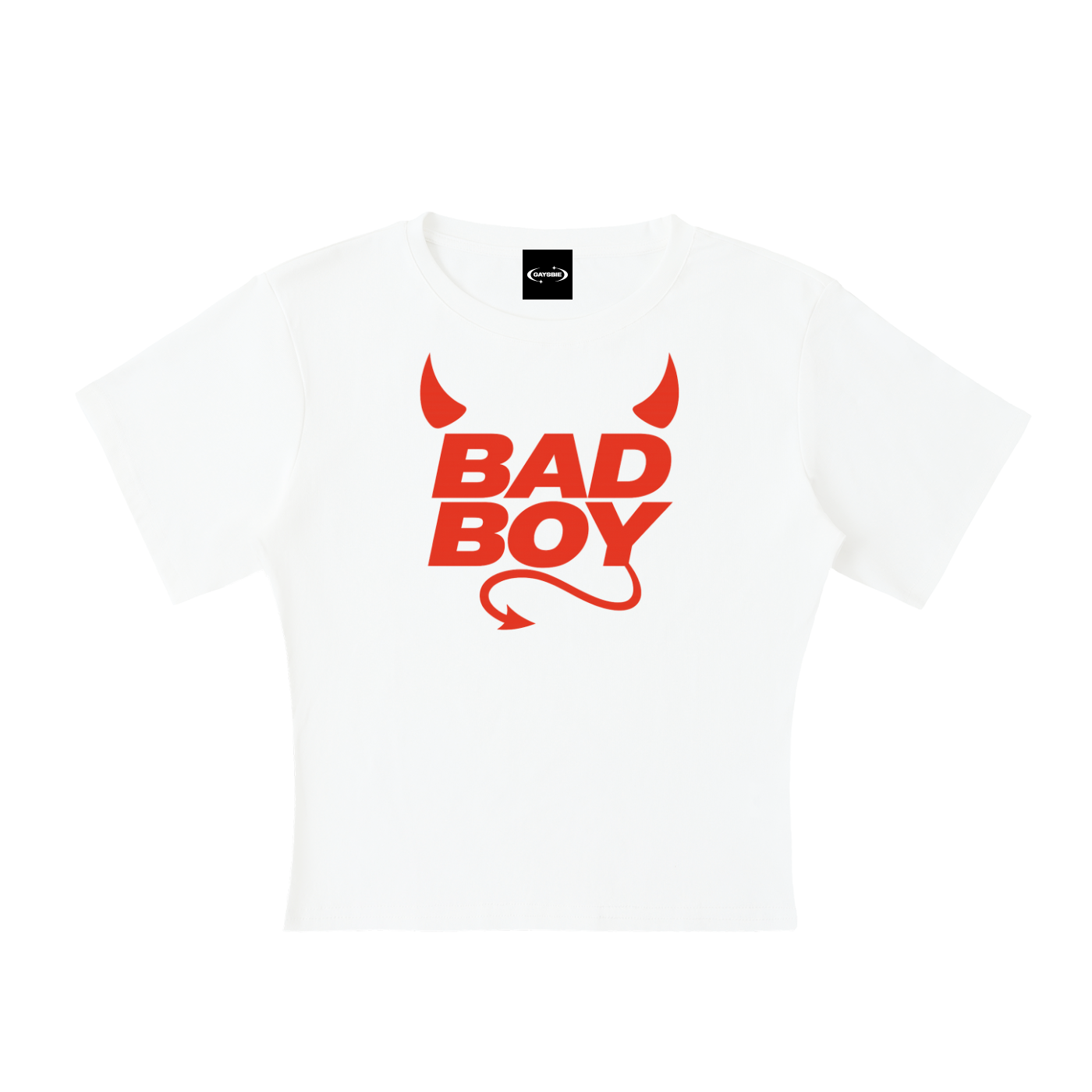 Baby Tee ICE / S BAD BOY DEVIL Baby Tee ~ GAYSBIE PREMIUM MATERIALS