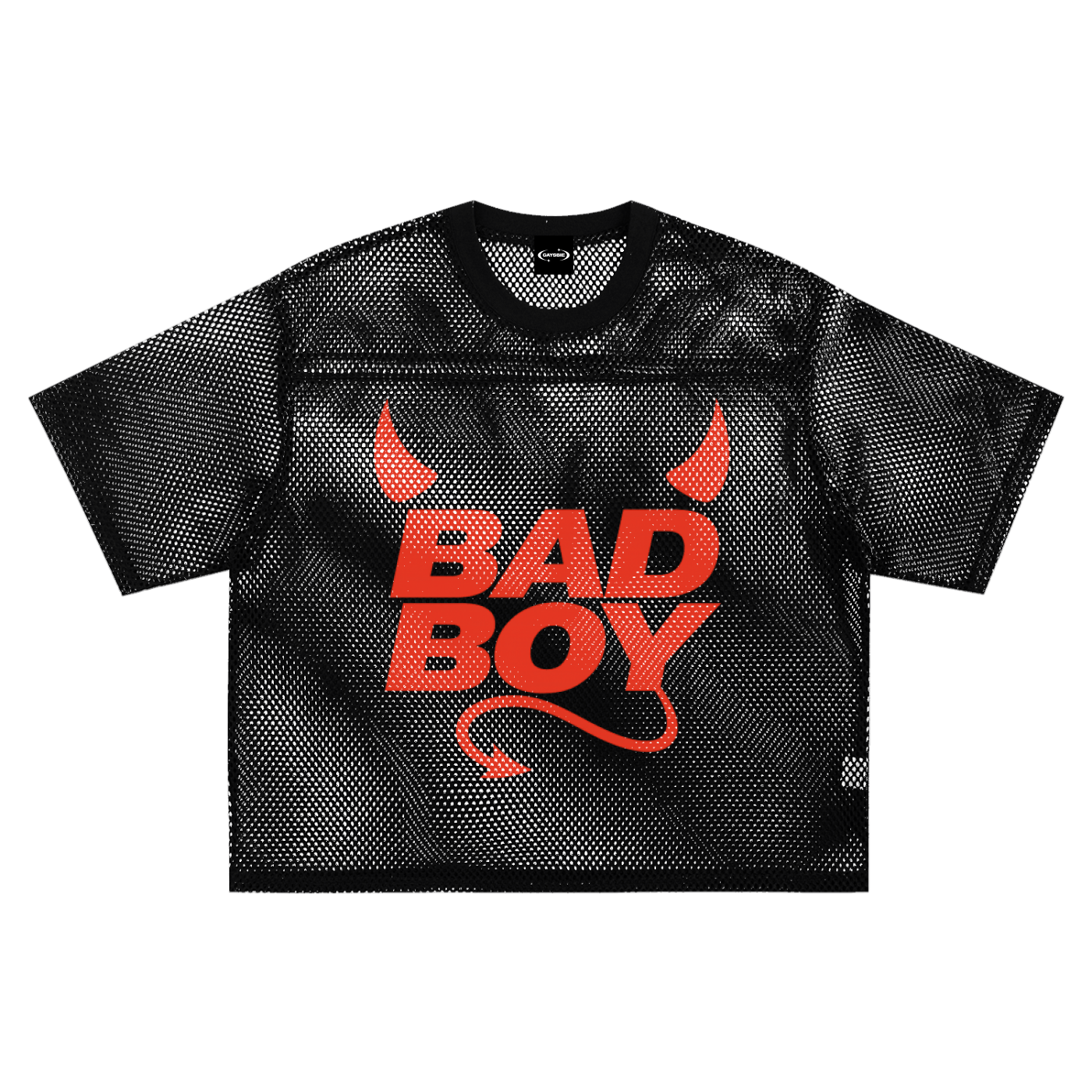 Mesh Tee MIDNIGHT / S BAD BOY DEVIL Boxy Mesh Tee ~ GAYSBIE PREMIUM MATERIALS