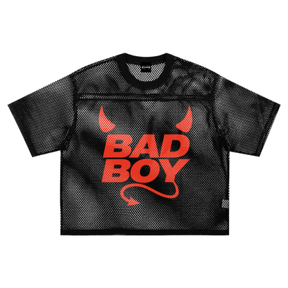 Mesh Tee MIDNIGHT / S BAD BOY DEVIL Boxy Mesh Tee ~ GAYSBIE PREMIUM MATERIALS