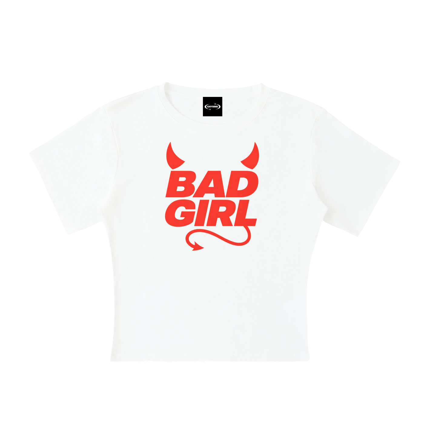 Baby Tee ICE / S BAD GIRL DEVIL Baby Tee ~ GAYSBIE PREMIUM MATERIALS